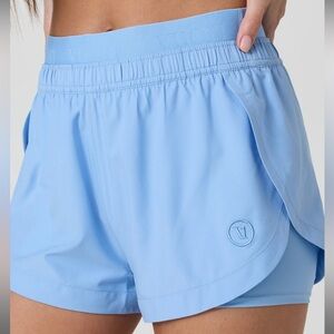 Vuori Luna Women's Sky Blue Athletic Shorts 2”